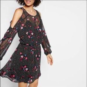 Express floral mini dress chiffon